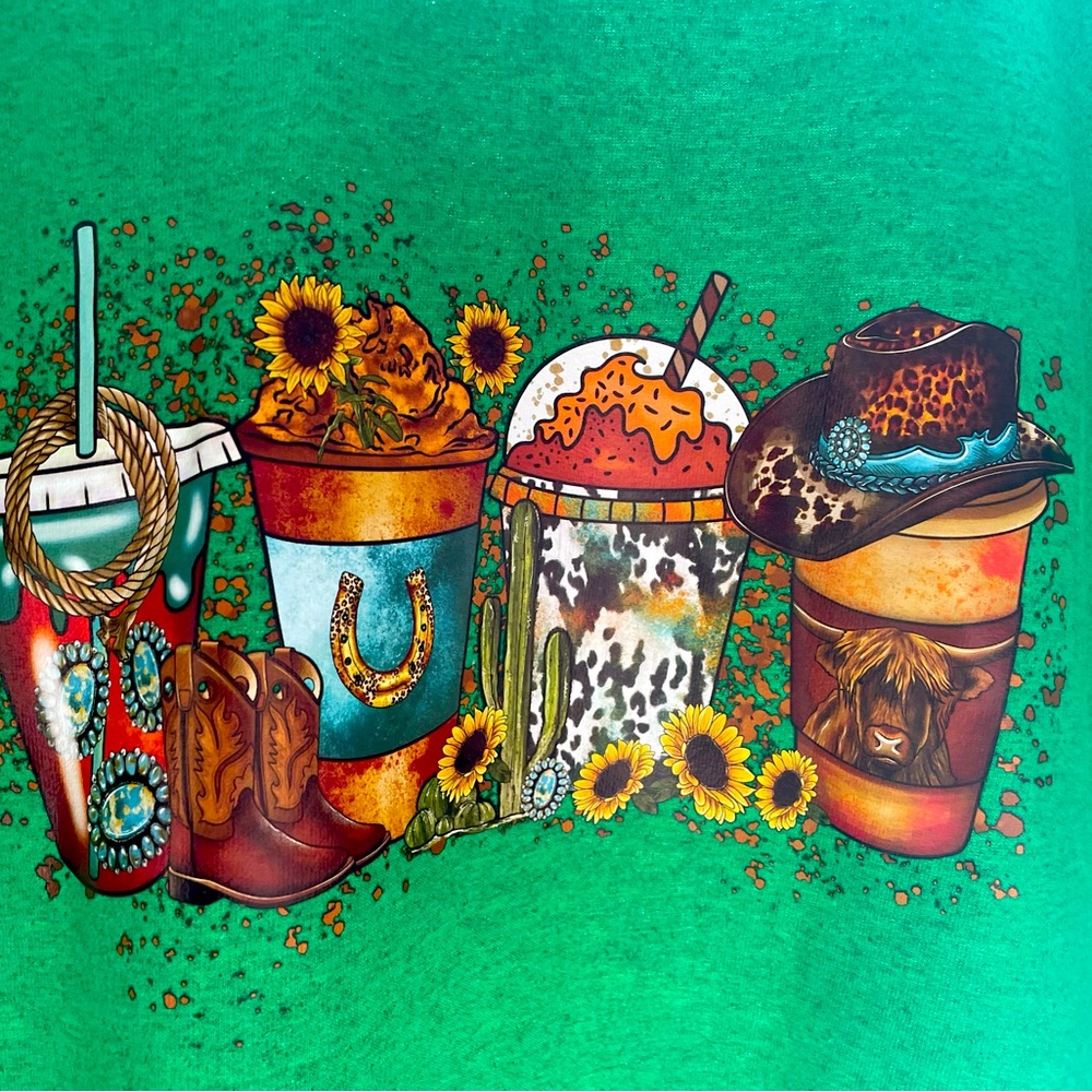 Women’s t shirt coffee/country